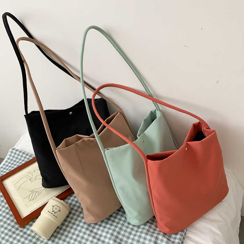 Women Bags In Trend - เรียบง่ายสบายๆผู้หญิง Tote กระเป๋าใหม่ขนาดใหญ่ความจุเดินทางช้อปปิ้งหนึ่งไหล่กระเป๋าแนวโน้ม All-Matched มือถือผ้ากระเป๋า