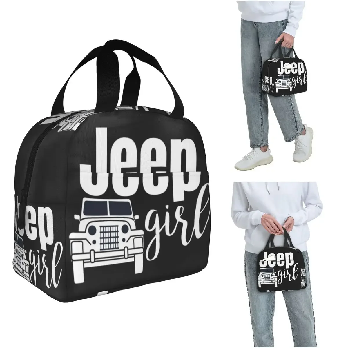 Women'S Jeep Bags - กระเป๋าเก็บอุณหภูมิสำหรับใส่อาหารกลางวัน Jeep Girl สำหรับผู้หญิงและเด็ก กล่องอาหารพกพา กระเป๋าเก็บความร้อนสำหรับอาหารกลางวัน