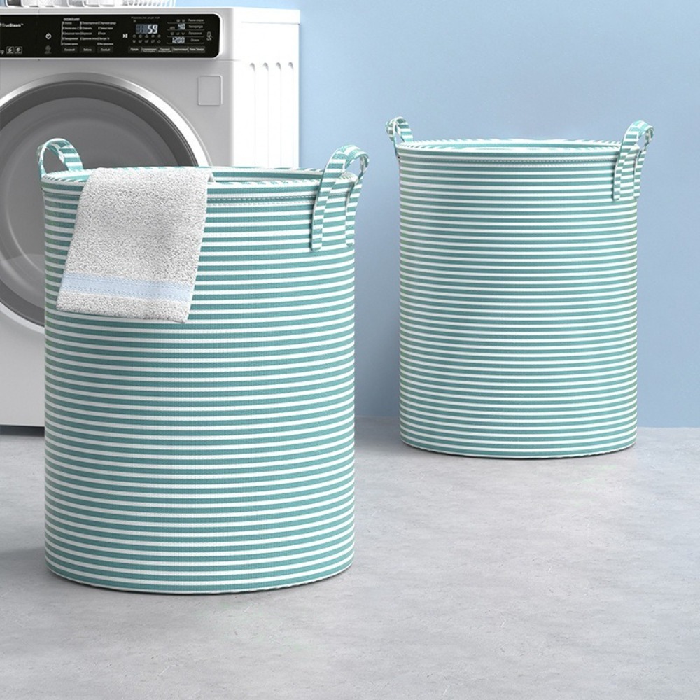 Basket Bag Wicker - ตะกร้าซักผ้าแบบพับได้ ผ้าฝ้ายและผ้าลินิน ถุงเก็บของความจุขนาดใหญ่ เสื้อผ้าสกปรก ของใช้ในบ้าน ของเล่นเด็ก