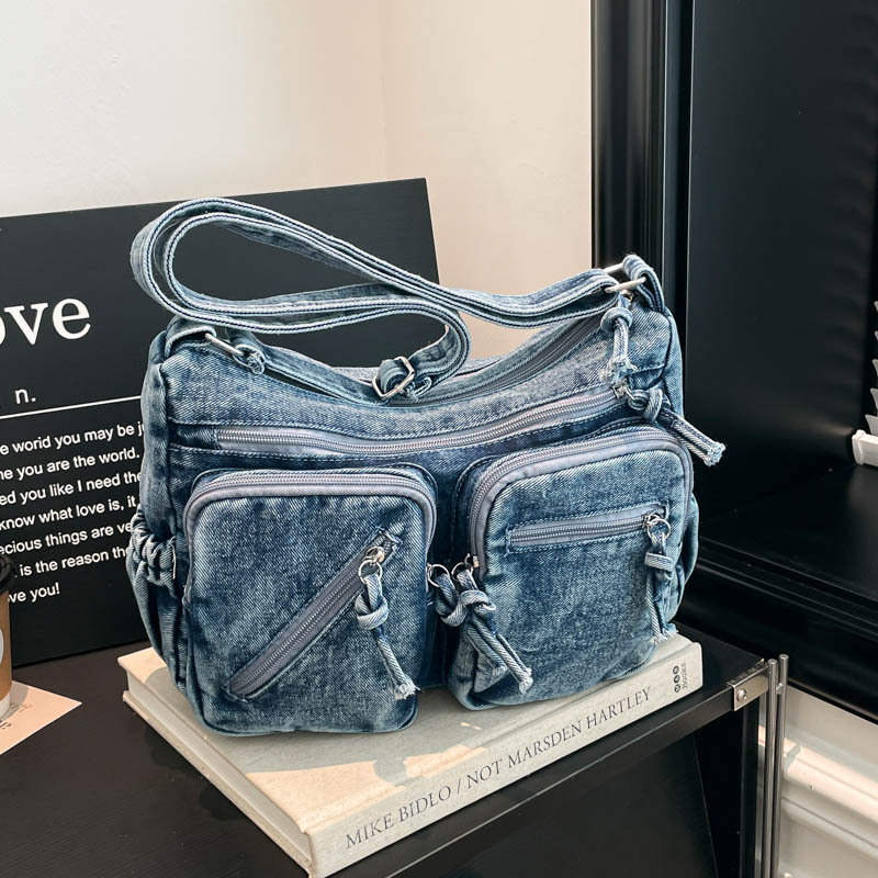 Women'S Kipling Bags - กระเป๋าสะพายแฟชั่นผ้าเดนิม ใหม่ ลำลอง อเนกประสงค์ ความจุขนาดใหญ่ กระเป๋าหลายช่อง