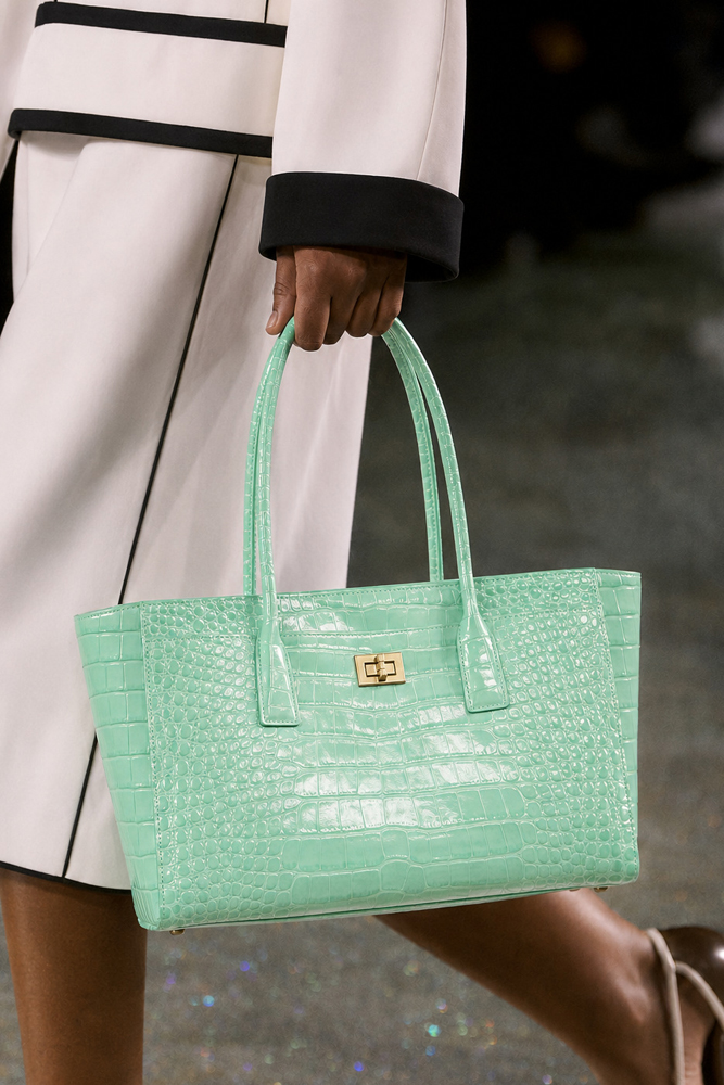 Women Bags Gold - กระเป๋าถือ SHELKSBAG ลายหนังจระเข้เงางาม พร้อมตัวล็อกแบบหมุนสีทอง ความจุขนาดใหญ่ กระเป๋าสะพายไหล่สำหรับผู้หญิง