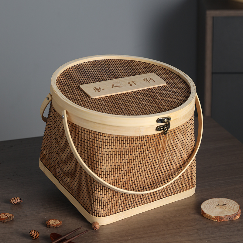 Basket Bag Wicker - ตะกร้าเก็บของทำด้วยมือทำจากไม้ไผ่ธรรมชาติงานหัตถกรรมแบบดั้งเดิม