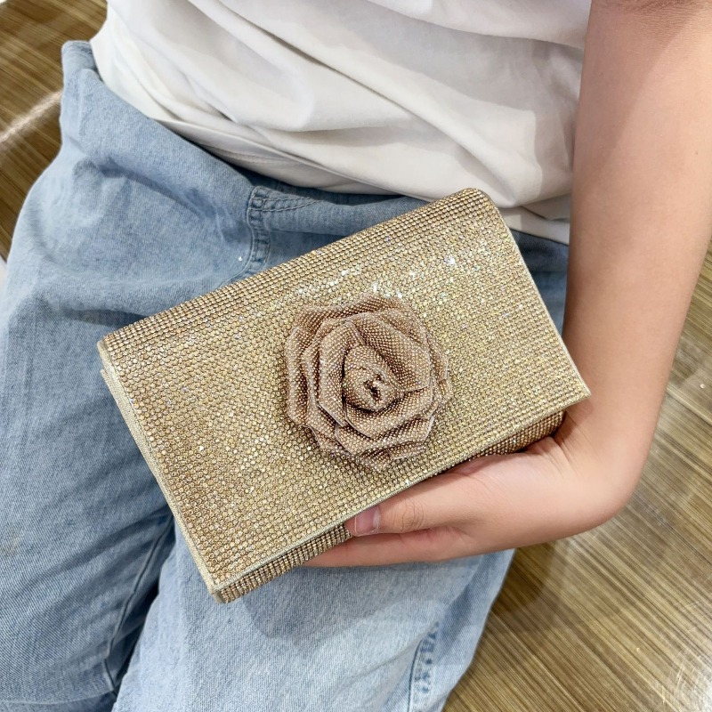 กระเป๋าคลัทช์คริสตัลสีเงินระยิ - Evening Bag Beaded บทวิจารณ์และราคา