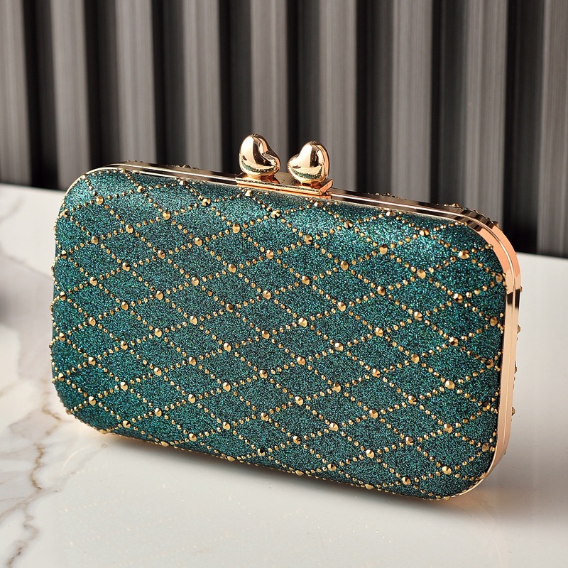 กระเป๋าคลัทช์สีชมพูสดใส ประดับ - Evening Bag Beaded บทวิจารณ์และราคา