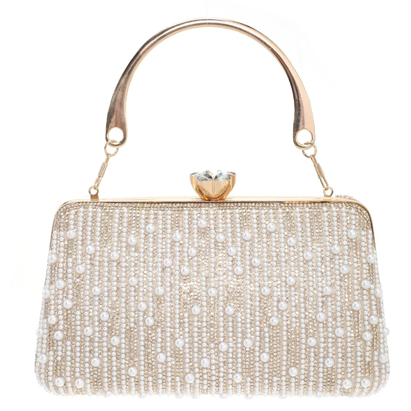 กระเป๋าถือสำหรับงานเลี้ยงสีเงิ - Evening Bag Beaded บทวิจารณ์และราคา