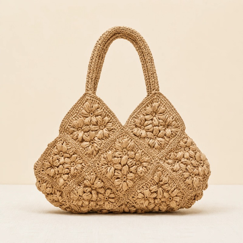 กระเป๋าถือสานลายดอกไม้แบบโปร่ง - Women Bags In Trend บทวิจารณ์และราคา