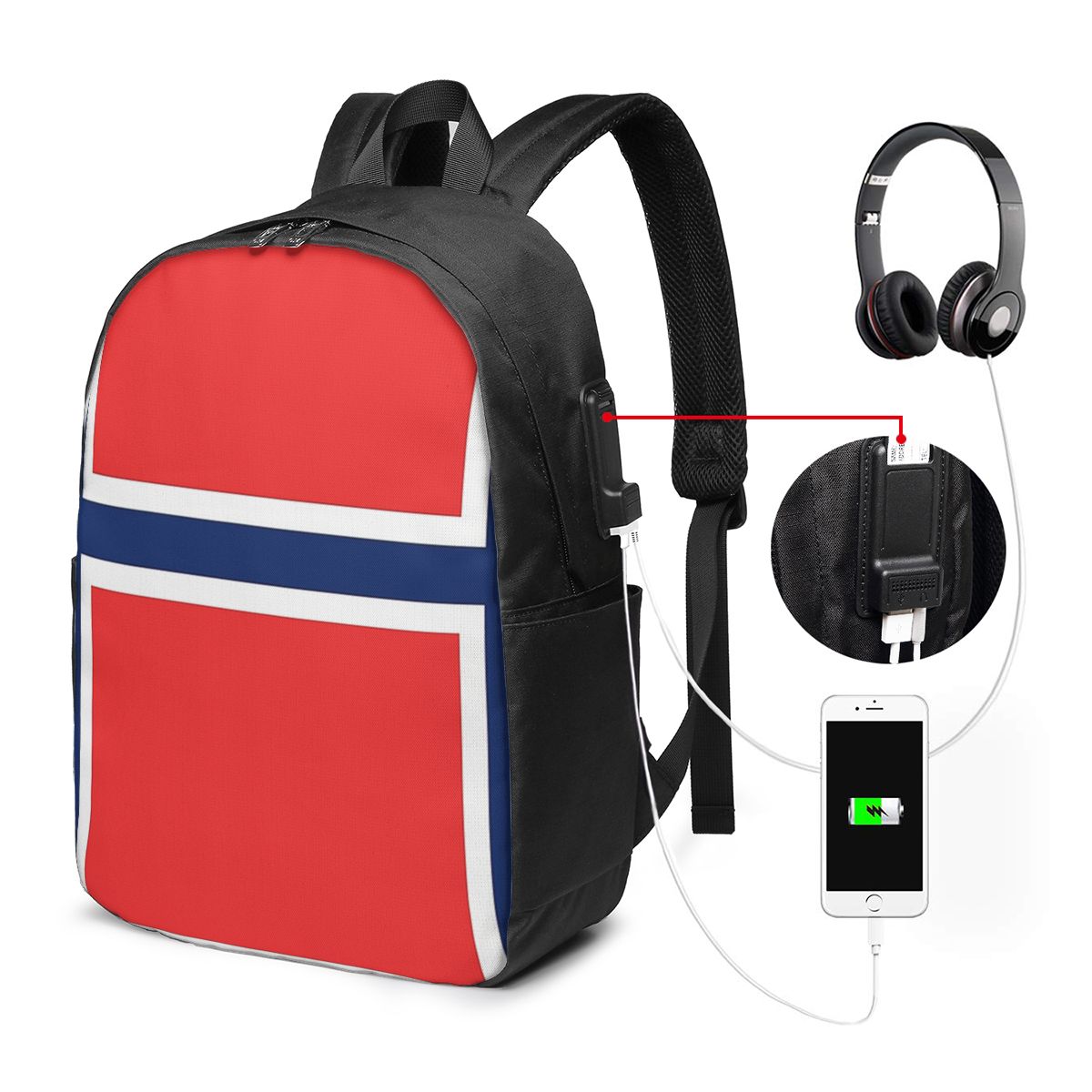 กระเป๋าเป้สะพายหลังธงชาตินอร์เ - Women Bags For Laptop บทวิจารณ์และราคา