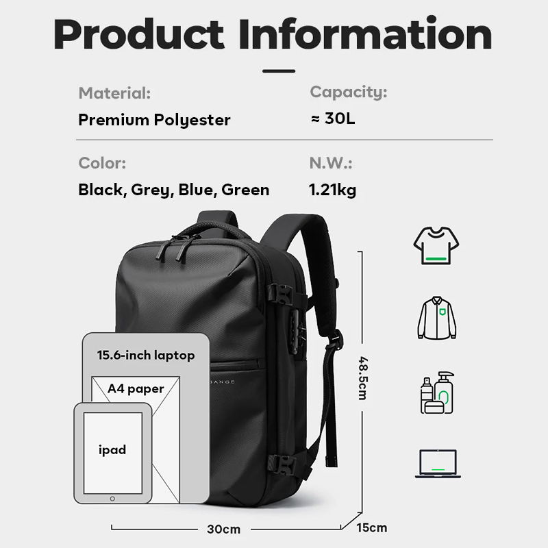 กระเป๋าเดินทาง BANGE ป้องกันกา - Women Bags For Laptop บทวิจารณ์และราคา