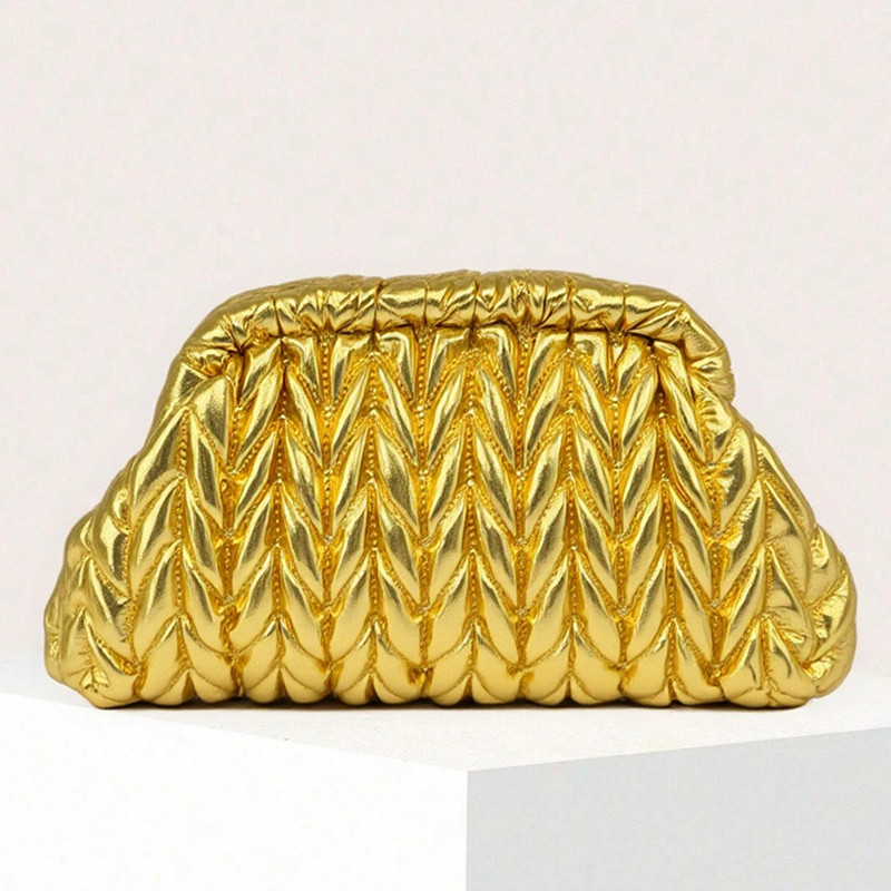 กระเป๋าคลัทช์งานทอมือสุดหรูประ - Women Bags Gold บทวิจารณ์และราคา