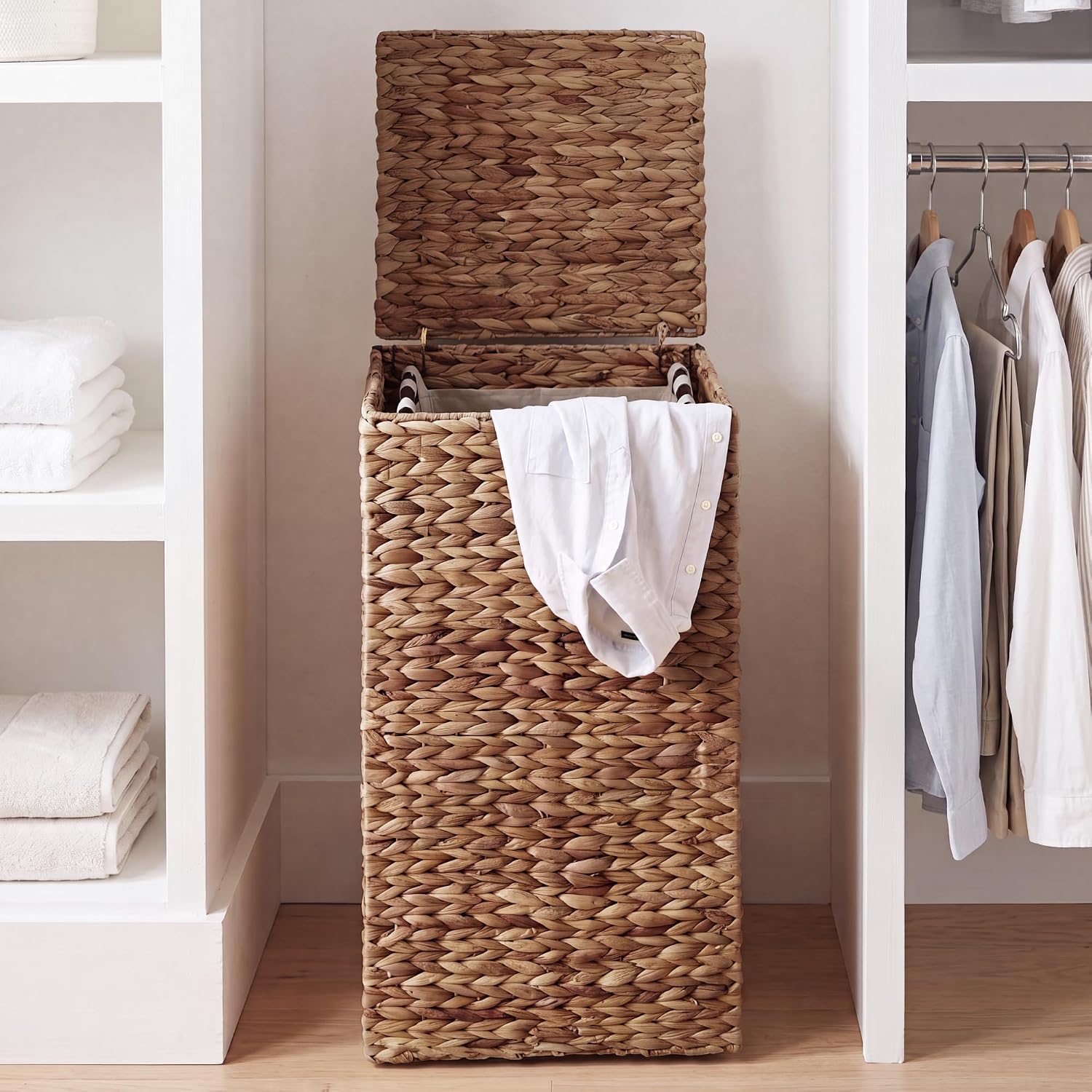 ตะกร้าผ้าขนาดเล็กพร้อมฝาปิดจาก - Basket Bag Wicker บทวิจารณ์และราคา