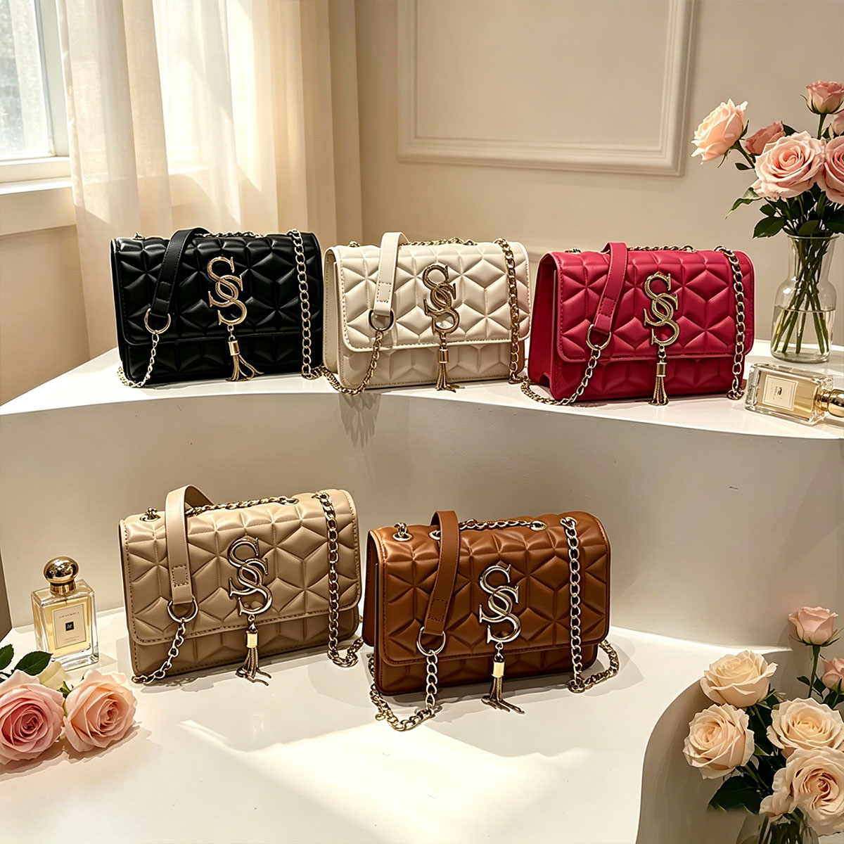 กระเป๋าสะพายไหล่ทรงสี่เหลี่ยมเ - Women Bags In Trend บทวิจารณ์และราคา