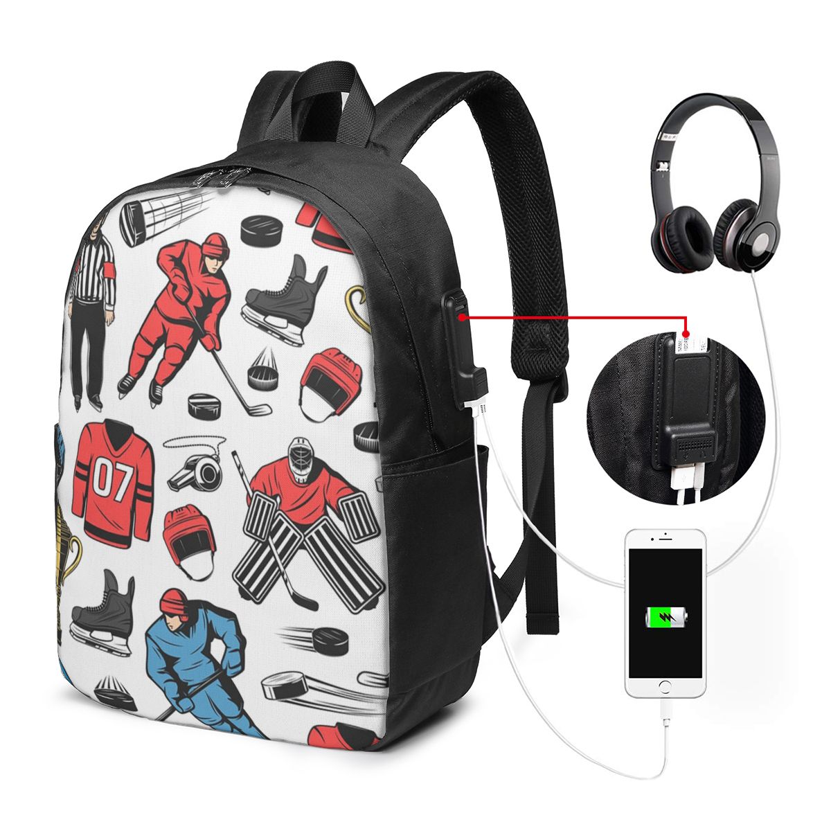 กระเป๋าเป้สะพายหลังลายฮอกกี้น้ - Women Bags For Laptop บทวิจารณ์และราคา
