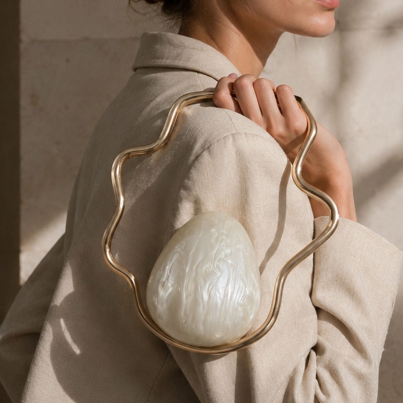 กระเป๋าคลัทช์อะคริลิคทรงไข่ขนา - Women Bags Gold บทวิจารณ์และราคา