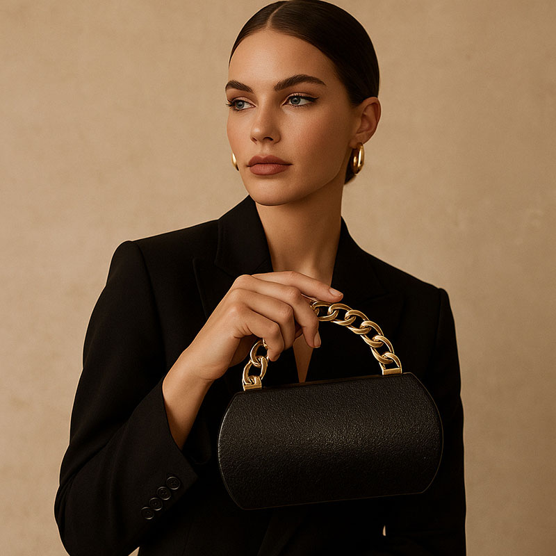 กระเป๋าคลัทช์ทรงกล่องหัวเข็มขั - Women Bags Gold บทวิจารณ์และราคา