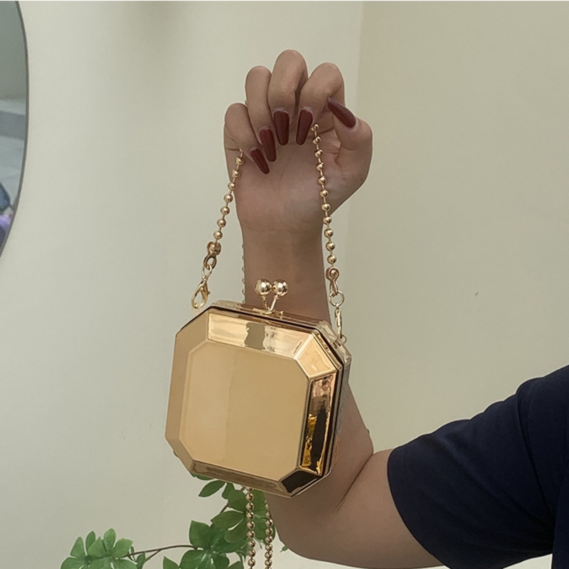 Mini Luxury Gold Party กระเป๋า - Women Bags Gold บทวิจารณ์และราคา