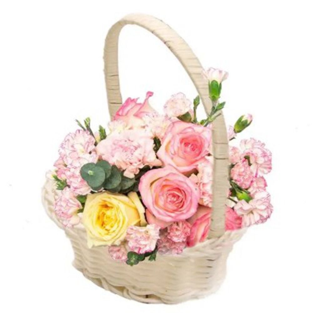 ตะกร้าเก็บดอกไม้ทำมือสวยงาม ตะ - Basket Bag Wicker บทวิจารณ์และราคา