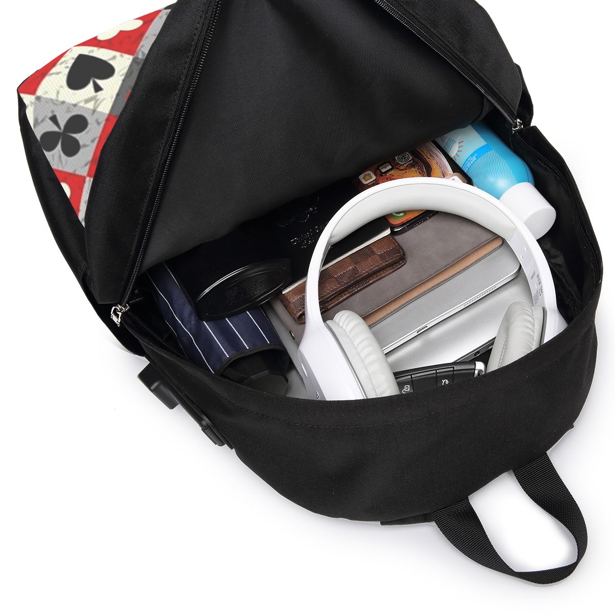 กระเป๋าเป้สะพายหลังลายไพ่โป๊กเ - Women Bags For Laptop บทวิจารณ์และราคา
