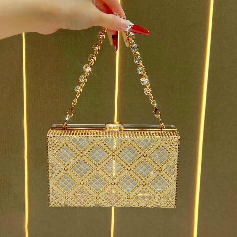 กระเป๋าคลัทช์ทรงกล่องแข็งประดั - Evening Bag Beaded บทวิจารณ์และราคา