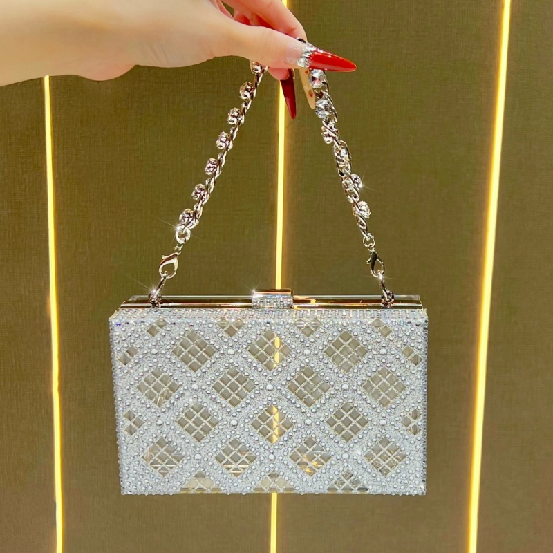 กระเป๋าคลัทช์ทรงกล่องแข็งประดั - Evening Bag Beaded บทวิจารณ์และราคา