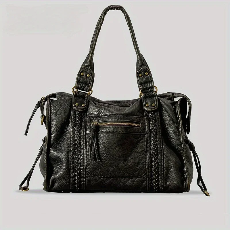 แฟชั่นของผู้หญิงวินเทจล้างหนัง - Women Bags Gold บทวิจารณ์และราคา
