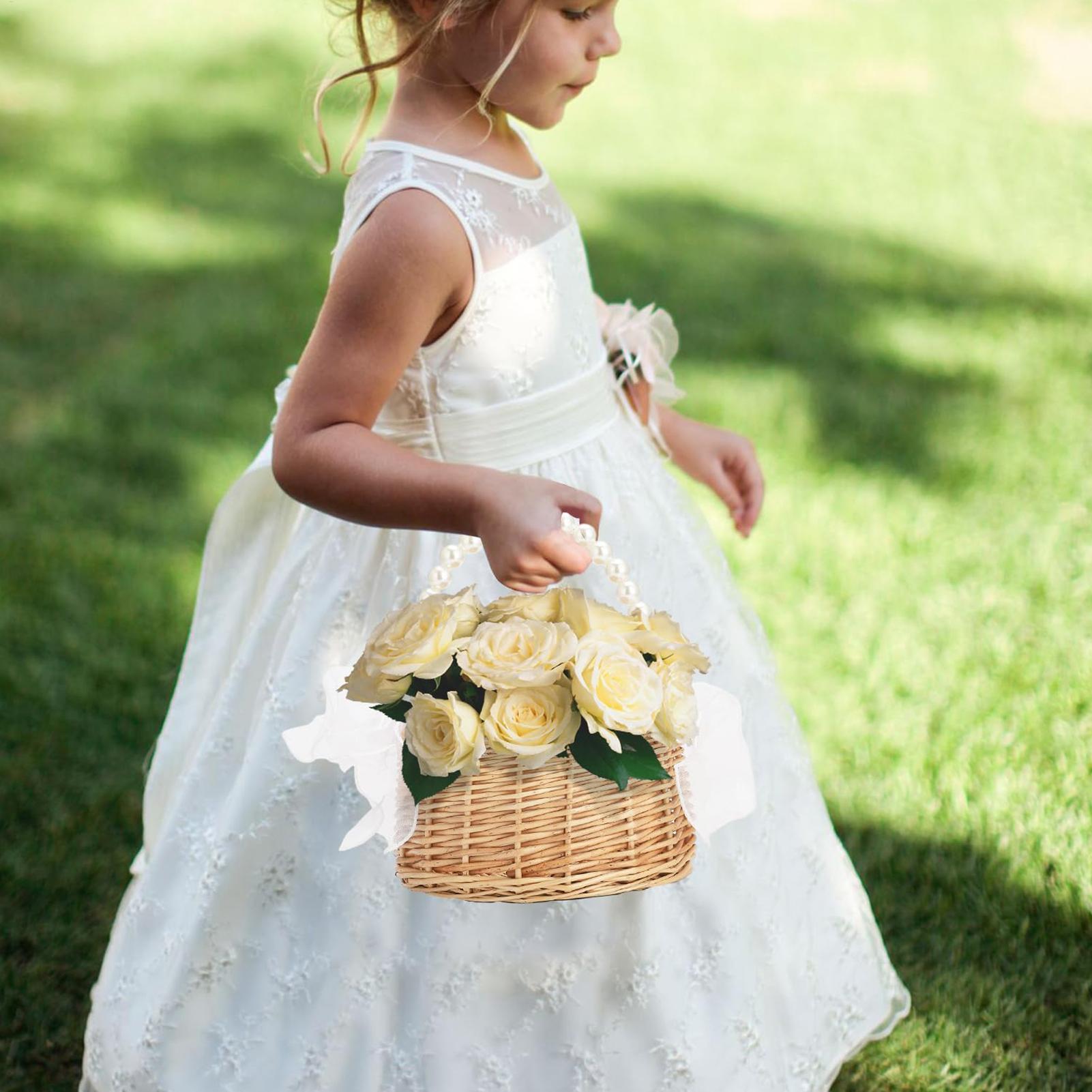 ตะกร้าหวายสานลายดอกไม้ 1 ใบ พร - Basket Bag Wicker บทวิจารณ์และราคา