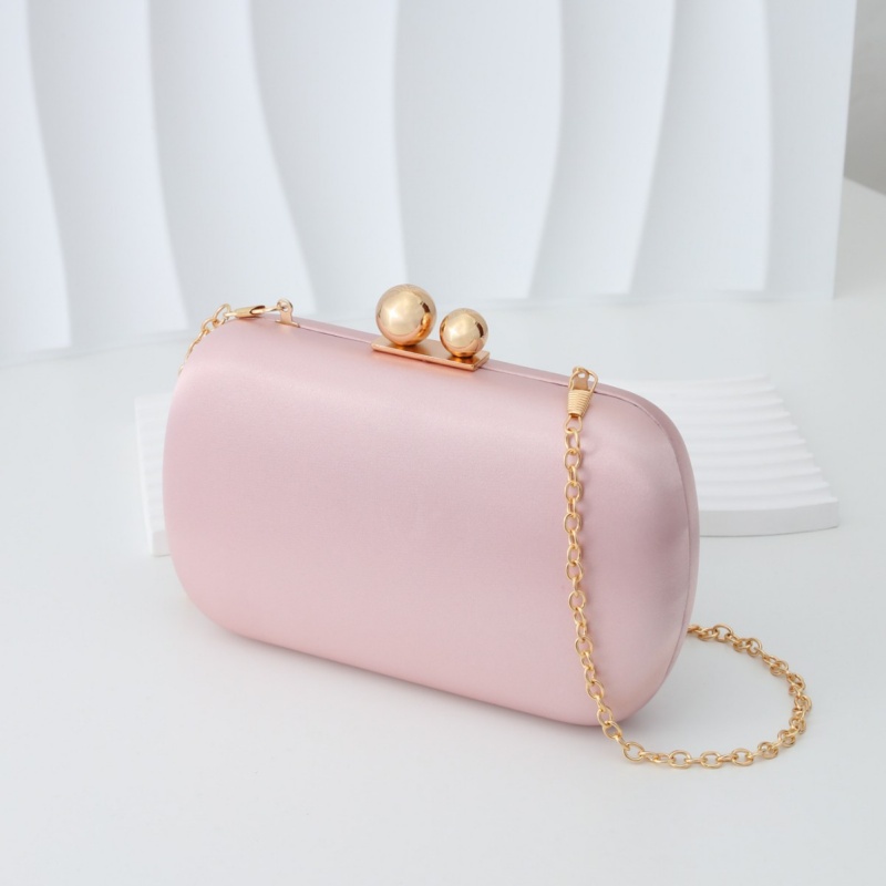 กระเป๋าคลัทช์ผ้าซาตินเนื้อนุ่ม - Women Bags Gold บทวิจารณ์และราคา