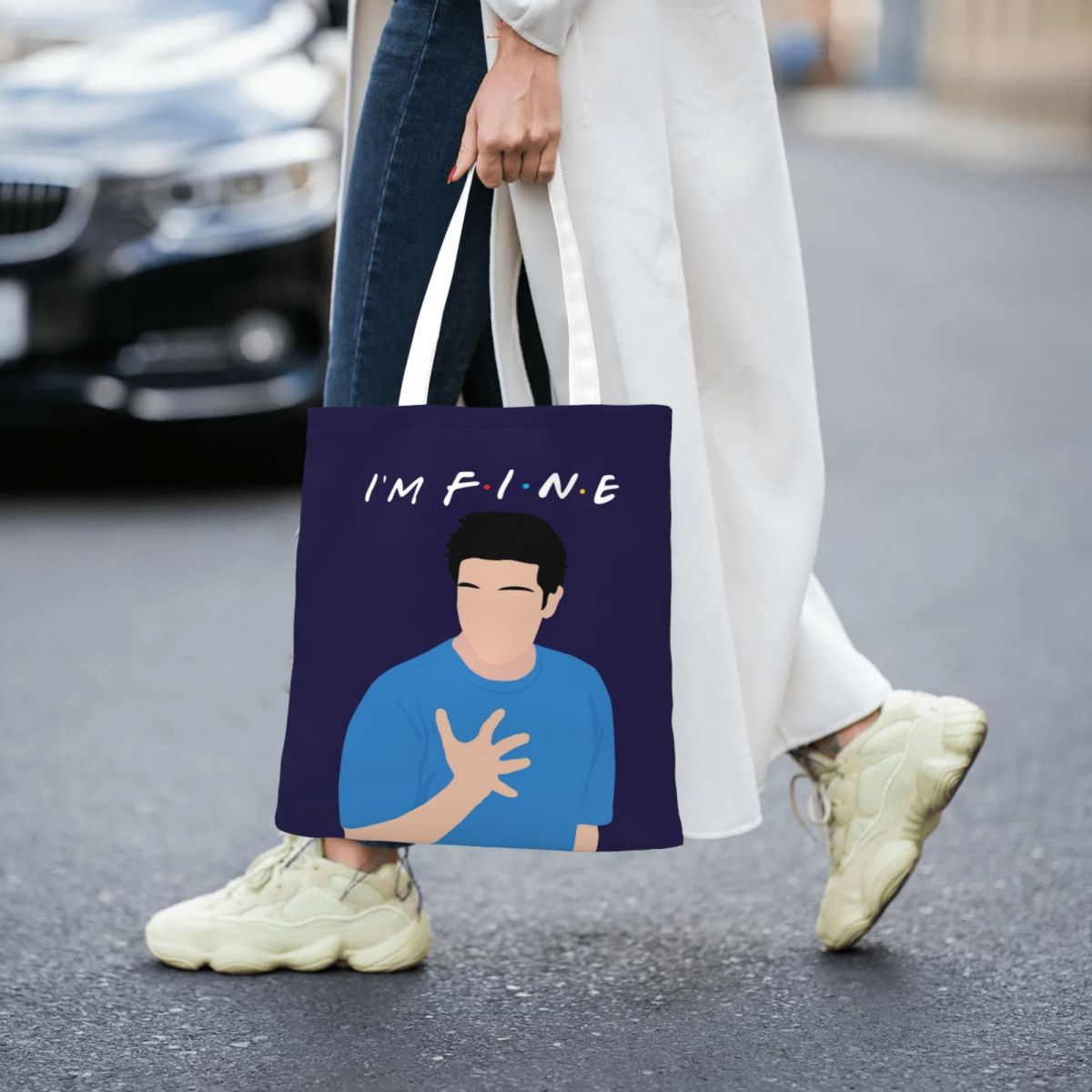 กระเป๋าผ้าแคนวาส I'm Fine เป็น - Women Bags Ross บทวิจารณ์และราคา