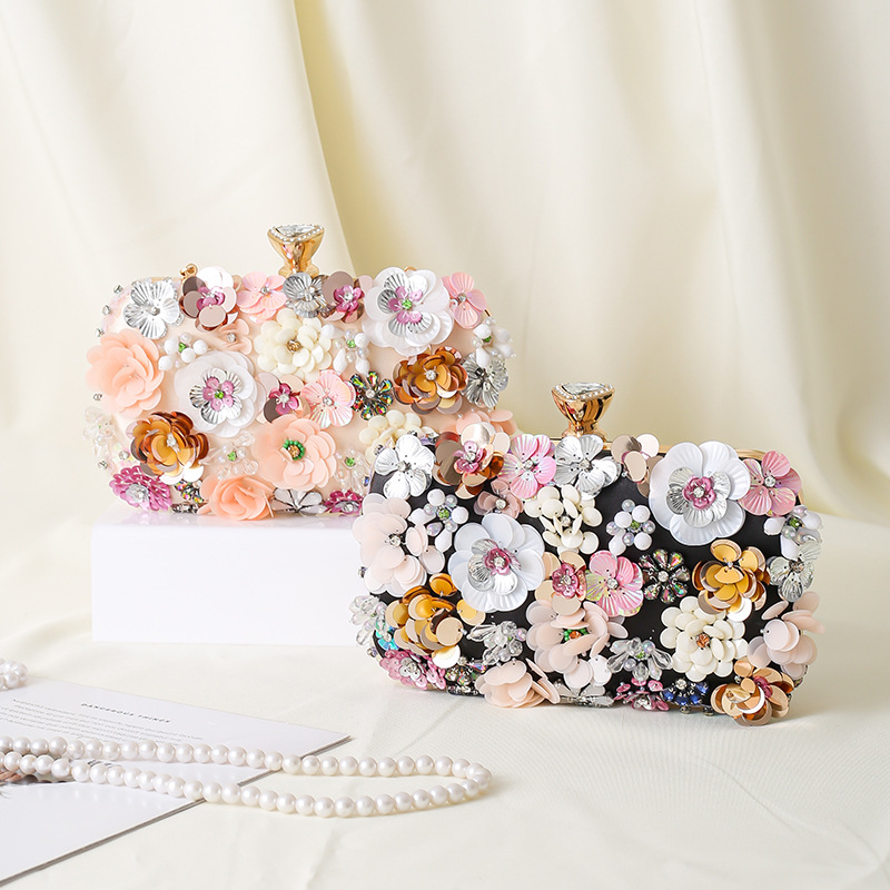 ดอกไม้ชุดราตรีกระเป๋าถือลูกปัด - Evening Bag Beaded บทวิจารณ์และราคา