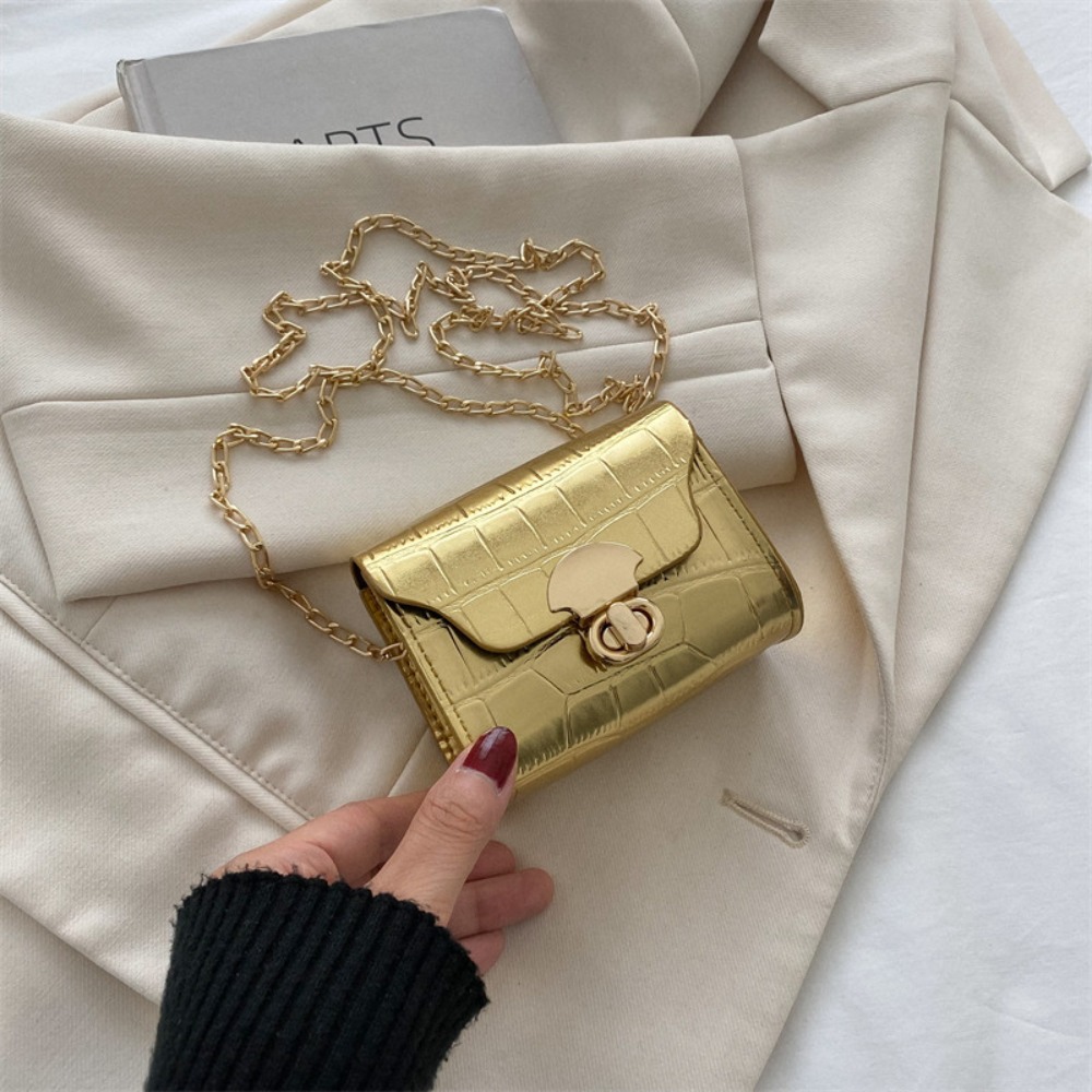 กระเป๋ามินิ, กระเป๋าทรงเหลี่ยม - Women Bags Gold บทวิจารณ์และราคา