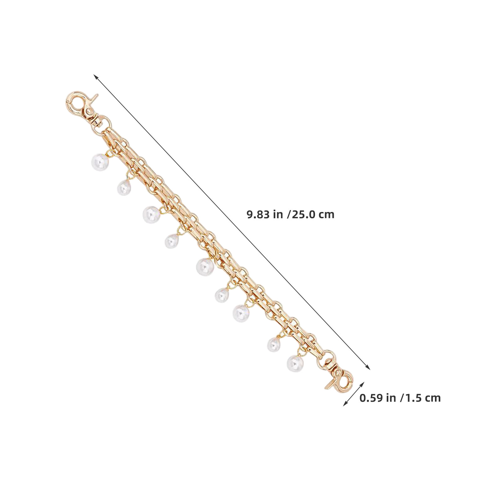 สายโซ่ต่อกระเป๋าสีทองประดับมุก - Women Bags Gold บทวิจารณ์และราคา