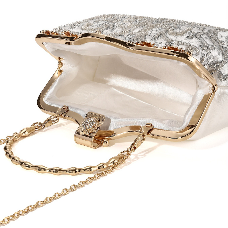 กระเป๋าผ้าปักลายลูกปัดสไตล์เรโ - Evening Bag Beaded บทวิจารณ์และราคา