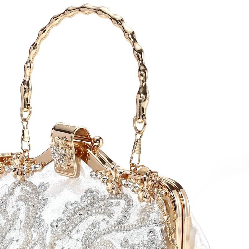 กระเป๋าผ้าปักลายลูกปัดสไตล์เรโ - Evening Bag Beaded บทวิจารณ์และราคา