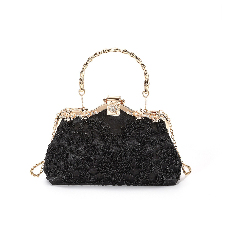 กระเป๋าผ้าปักลายลูกปัดสไตล์เรโ - Evening Bag Beaded บทวิจารณ์และราคา