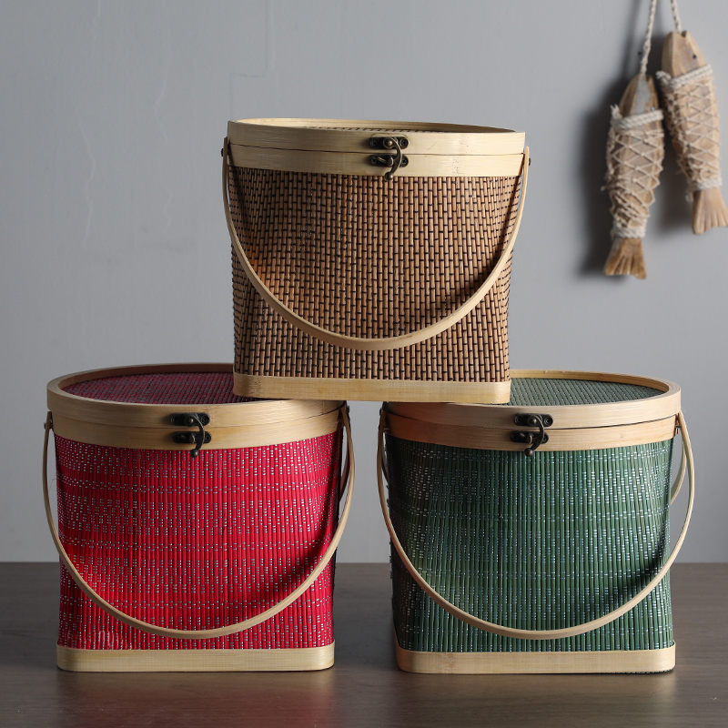 ตะกร้าเก็บของทำด้วยมือทำจากไม้ - Basket Bag Wicker บทวิจารณ์และราคา