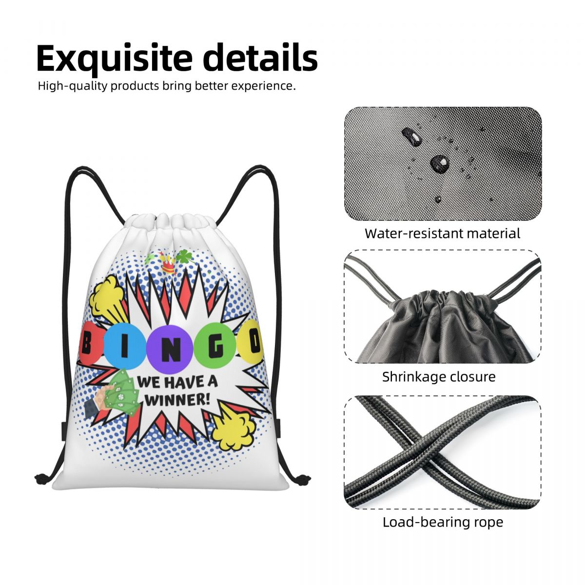 กระเป๋าเป้แบบมีเชือกผูก Bingo  - Women Bags Winners บทวิจารณ์และราคา